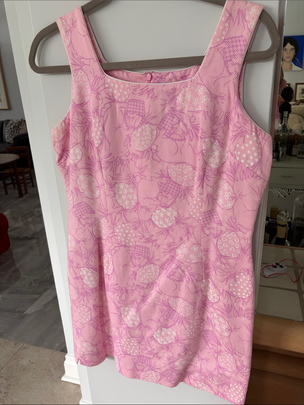 Pink Pineapple-Print Cotton
